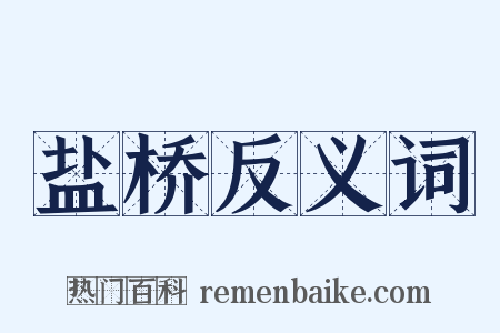 盐桥反义词是什么意思的图片